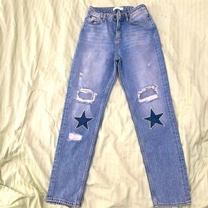 Sandro Paris / Light Blue Denim Jean Flame  High Waist size 36